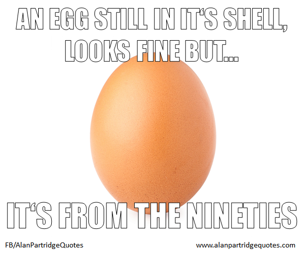 An egg still in it‘s shell, looks fine but... It‘s from the nineties.